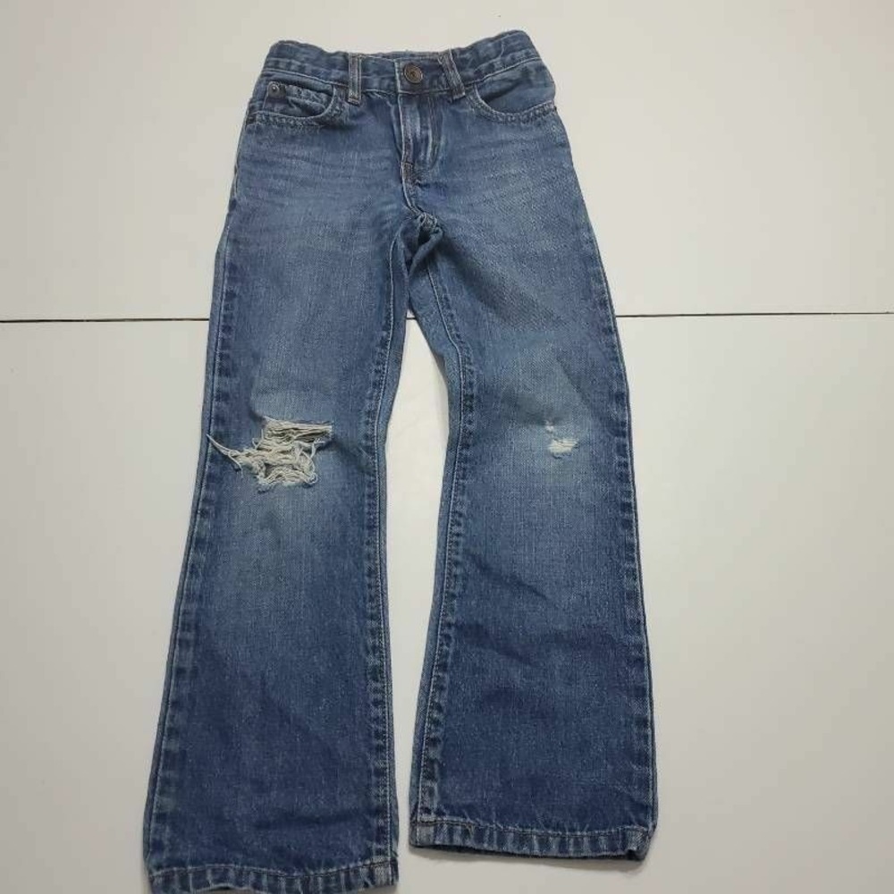 The Children's Place Unisex Kids Bootcut Jeans Blue Distressed Medium Wash 6S